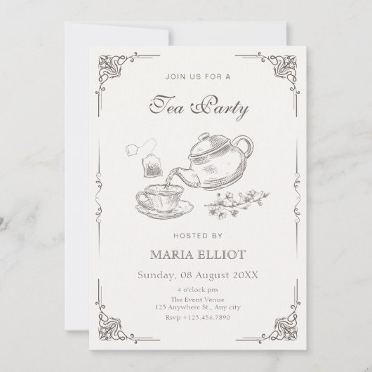  theepot kaart (Voorkant)