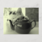 Theepot kussen briefkaart (Voorkant)