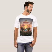 Theepot landschap 1 t-shirt (Voorkant volledig)