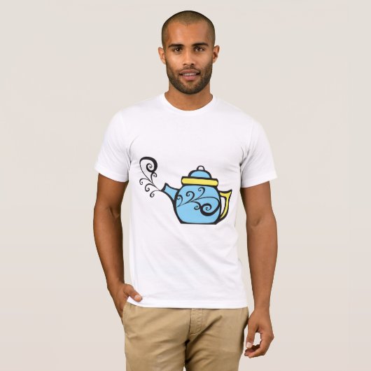 Theepot Mannen T-shirt (Voorkant volledig)