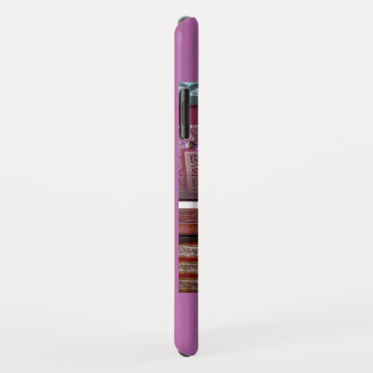  theepot met bloemen, naam, Paars Case-Mate iPhone Case (Achterkant/rechts)