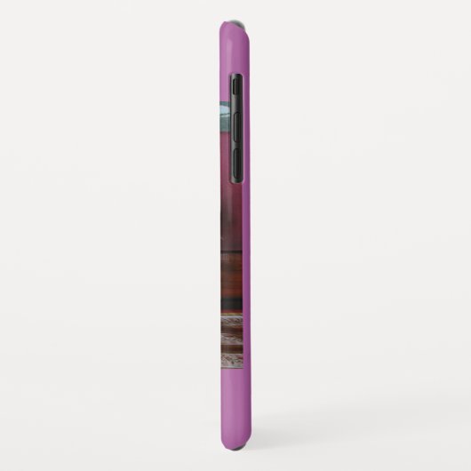  theepot met bloemen, naam, Paars Case-Mate iPhone Case (Achterkant/links)