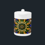 Theepot met Brazilië Kleuren Design<br><div class="desc">Verhoog uw theetijd met onze prachtige theepot met de warme kleuren van Brazilië en glinsterende edelstenen in een levendig, luxe ontwerp! Deze theepot is meer dan alleen een functioneel item; het is een prachtig kunstwerk dat het culturele erfgoed van Brazilië viert. De warme, iconische tinten van de vlag van Brazilië...</div>