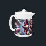Theepot met Noorwegen Kleuren Design<br><div class="desc">Voeg een vleugje Scandinavische elegantie toe aan uw theetijd met onze theepot met Noorse kleuren in een abstract 3D-effect ontwerp! Deze prachtig vervaardigde theepot combineert functionaliteit met kunstenaarschap en toont het iconische rood, wit en blauw van Noorwegen in een dynamisch 3D-abstract ontwerp. Het opvallende patroon viert het Noorse erfgoed en...</div>