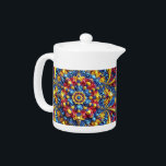 Theepot met Roemeense kleuren Design<br><div class="desc">Verhoog uw thee-ervaring met onze exclusieve theepot met een modern abstract ontwerp in de levendige kleuren van Roemenië! Deze theepot is gemaakt met nauwgezette aandacht voor detail en is meer dan alleen een functioneel item; het is een viering van het Roemeense erfgoed, waarbij culturele trots wordt gecombineerd met hedendaagse artistieke...</div>