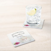 Theepot met Roze Rozen Bruiloft Liefde is Brouwen Kartonnen Onderzetters (Insitu)