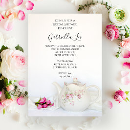 theepot met roze rozen Vrijgezellenfeest van de Te Kaart