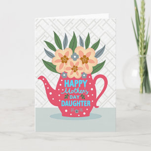 Theepot met Stippen Moederdag Kaart