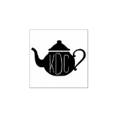 Theepot Monogram Art Stamp Rubberstempel (Afrduk)