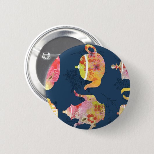 Theepot obsessie ronde button 5,7 cm (Voorkant /achterkant)