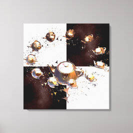 Theepot Partij Canvas Afdruk