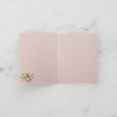 Theepot Party Roze Bloemen & Vlinders Monogram Kaart (Binnen)