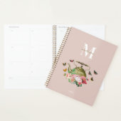 Theepot Party Roze Bloemen & Vlinders Monogram Planner (Display)