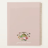 Theepot Party Roze Bloemen & Vlinders Monogram Planner (Achterkant)