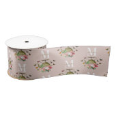 Theepot Party Roze Bloemen & Vlinders Monogram Satijnen Lint (Spoel)