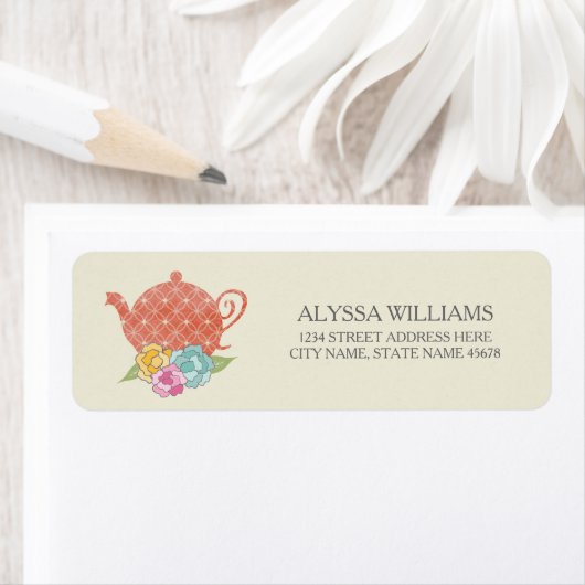  theepot retour adreslabel etiket (Insitu)