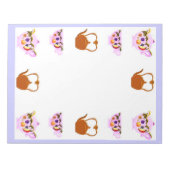 theepot, theacup en koperschildpad Notitieblok (Voorkant)