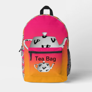 Theepot Theezakje Roze Geel Grappig Rugzak