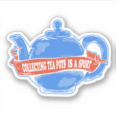Theepot Verzamelen Theepot Sticker (Voorkant)