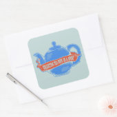 Theepot Verzamelen Theepot Vierkante Sticker (Envelop)