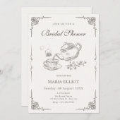  theepot vrijgezellenfeest kaart (Voorkant / Achterkant)