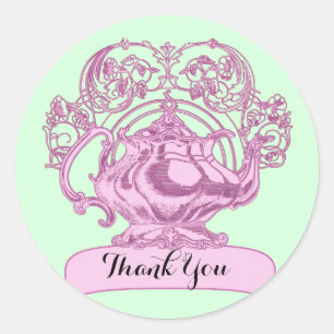 theepot werveling ronde sticker