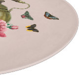 Theepotfeest Roze Bloemen & Vlinders Ketel Snijplank (Hoek)