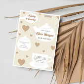 theepotten Baby shower Tea Party Uitnodiging Kaart