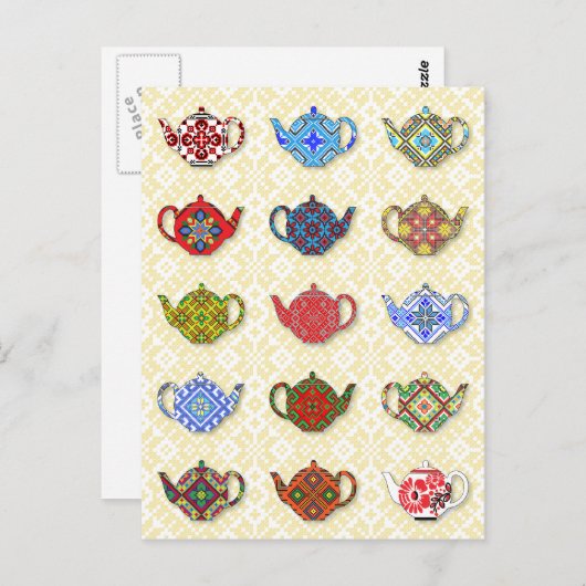 Theepotten Briefkaart (Voorkant / Achterkant)