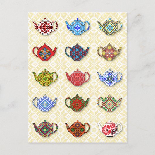 Theepotten Briefkaart (Voorkant)