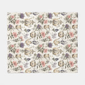  theepotten en -bloemen fleece deken (Voorkant (Horizontaal))