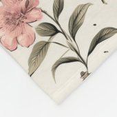  theepotten en -bloemen fleece deken (Hoek)