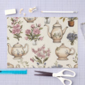 Theepotten en Bloemen Tissuepapier (Craft)