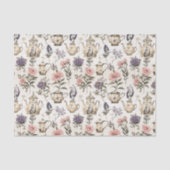 theepotten en -bloemen tissuepapier (Voorkant)