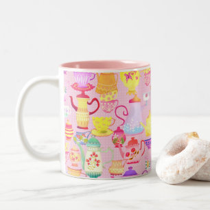 Theepotten en Cups Roze Tweekleurige Koffiemok