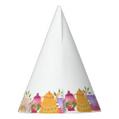 Theepotten en Cups Verjaardag Feesthoedjes (Achterkant)