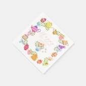 Theepotten en Cups Verjaardag Servet (Hoek)