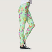 Theepotten en kopjes groen leggings (Rechts)