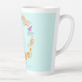 Theepotten en kopjes Monogram Pastel Blauwe Mok (Rechts)