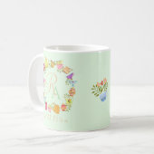 Theepotten en kopjes Monogram Pastel Groene Mok (Voorkant links)