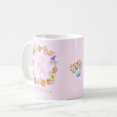 Theepotten en kopjes Monogram Pastel Roze Mok (Voorkant links)