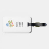 Theepotten en kopjes Monogram Wit Bagagelabel (Achterkant horizontaal)