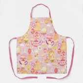 Theepotten en kopjes Perzik Keuken Handdoeken Schort (Voorkant)