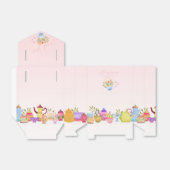 Theepotten en kopjes verjaardagsgunst doos bedankdoosjes (Uitgevouwen)