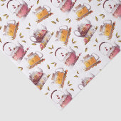 Theepotten en Theebladeren Waterverf Tissuepapier (Detail)