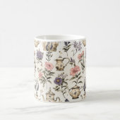 Theepotten en tuinbloemen - Charmant patroon Koffiemok (Center)