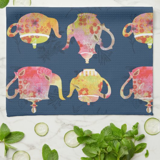 theepotten keukenhanddoeken (Gevouwen)