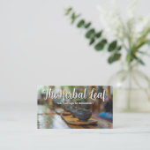 Theeproeverijen bij de Kruidentheewinkel Visitekaartje (Staand voorkant)