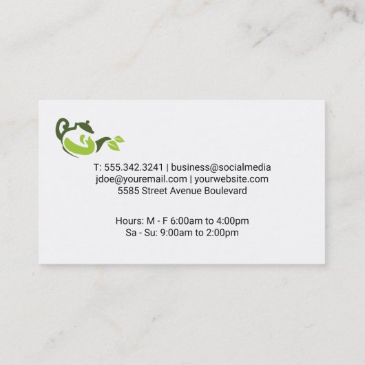 Theeproeverijen bij de Kruidentheewinkel Visitekaartje (Achterkant)