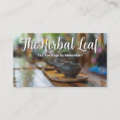 Theeproeverijen bij de Kruidentheewinkel Visitekaartje (Voorkant)